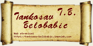 Tankosav Belobabić vizit kartica